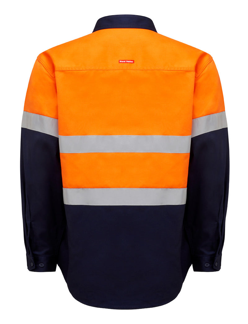 Hard Yakka Long Sleeved HiVis Shirt with Tape