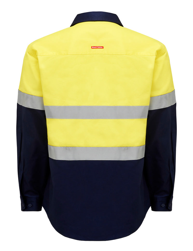Hard Yakka Long Sleeved HiVis Shirt with Tape